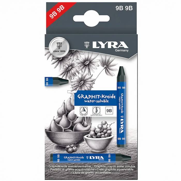 Lyra graphite crayon water-soluble SINGLE GRAPHITE STICK (9B)