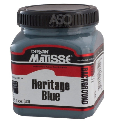 MATISSE BACKGROUND MATISSE 250ml Matisse Background Acrylics Heritage Blue (BLUE GREY DEEP 12)