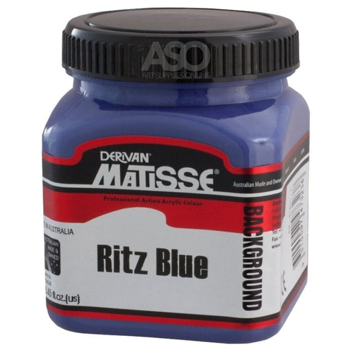 MATISSE BACKGROUND MATISSE 250ml Matisse Background Acrylics Ritz Blue (UNIQUE BLUE)