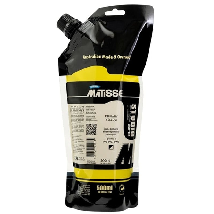 MATISSE STUDIO 500ml Matisse Studio Primary Yellow