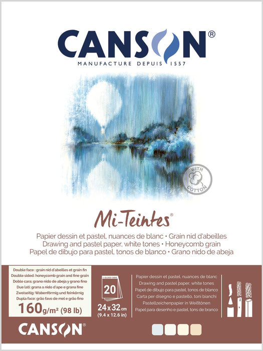 Mi-Teintes® 160gsm Pads White Collection - The Sydney Art Store