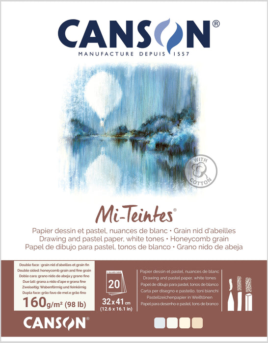 Mi-Teintes® 160gsm Pads White Collection - The Sydney Art Store