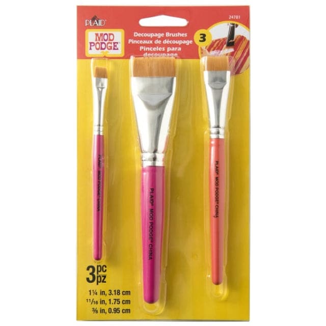 MOD PODGE NEW Mod Podge Decoupage Brush Set 3 Pc. 24781