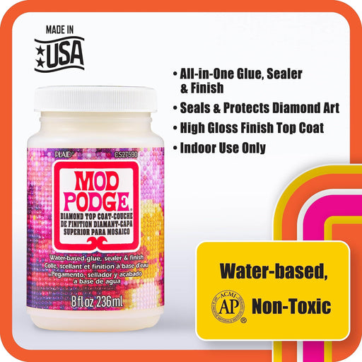 MOD PODGE NEW Mod Podge Diamond Top Coat 8oz/236ml Cs27590