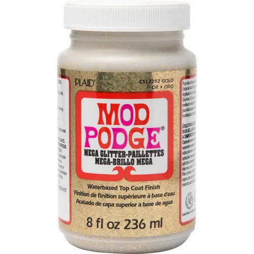 MOD PODGE NEW Mod Podge Mega Glitter Gold 8oz/237ml Cs17292