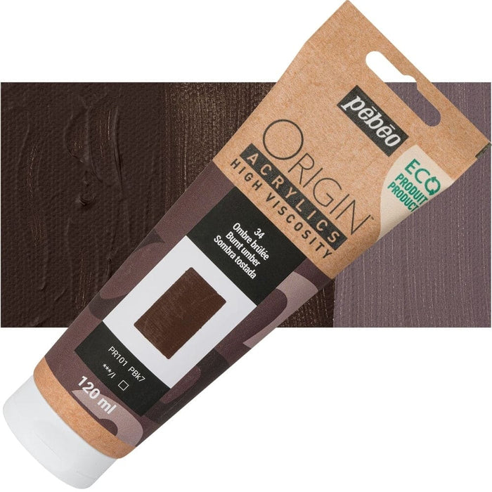 PEBEO ORIGIN ACRYLICS NEW PEBEO ORIGIN ACR 120ML BURNT UMBER