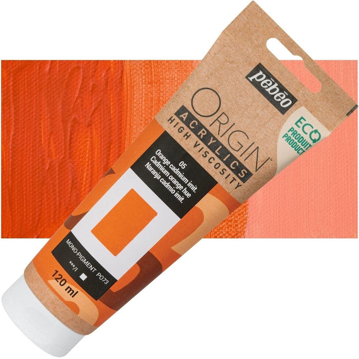 PEBEO ORIGIN ACRYLICS NEW PEBEO ORIGIN ACR 120ML CADMIUM ORANGE HUE