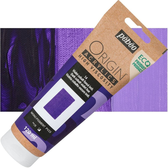 PEBEO ORIGIN ACRYLICS NEW PEBEO ORIGIN ACR 120ML DARK COBALT VIOLET HUE