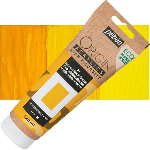 PEBEO ORIGIN ACRYLICS NEW PEBEO ORIGIN ACR 120ML DEEP CADMIUM YELLOW HUE