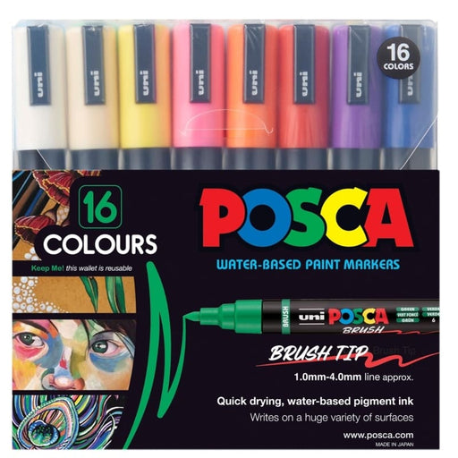 POSCA Paint Markers POSCA PC5BR Paint Markers Assorted 16 Pack
