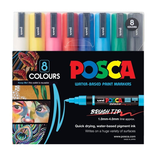 POSCA Paint Markers POSCA PC5BR Paint Markers Assorted 8 Pack