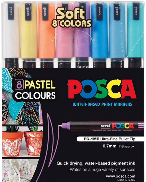 POSCA POSCA Posca PC-1MR - Pastel Set 8 Posca Sets