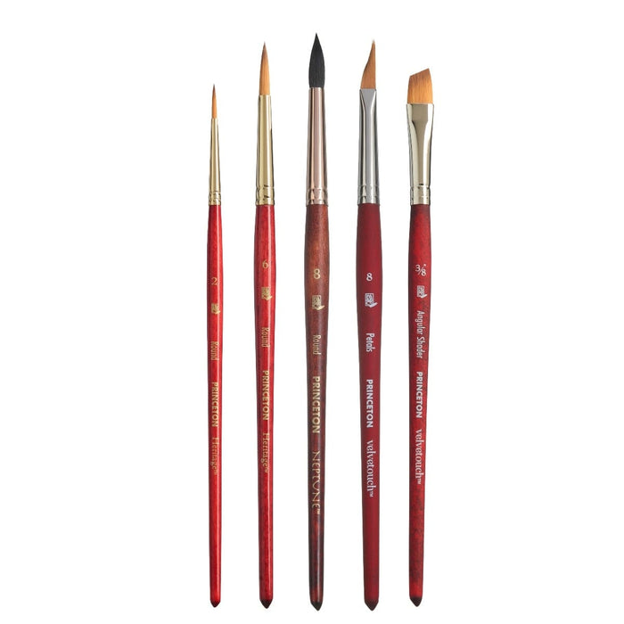PRINCETON PRINCETON Watercolour Floral Brush 5pc Set *NEW* Princeton Aspen 6500 Watercolour Floral Brush 5pc Set *NEW*