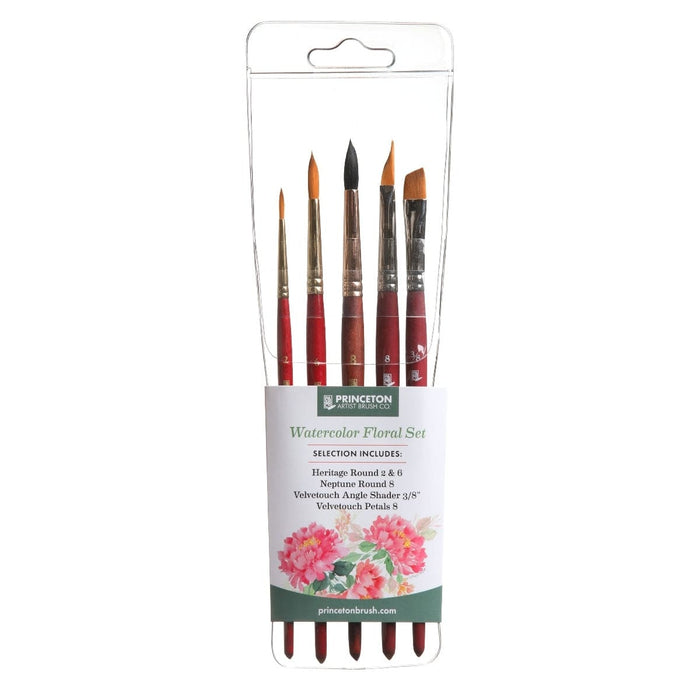 PRINCETON PRINCETON Watercolour Floral Brush 5pc Set *NEW* Princeton Aspen 6500 Watercolour Floral Brush 5pc Set *NEW*
