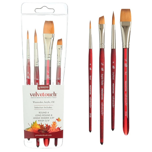 PRINCETON PRINCETON Velvetouch SYN LH Professional 4PC Set Princeton Velvetouch 3950 Professional 4PC Set