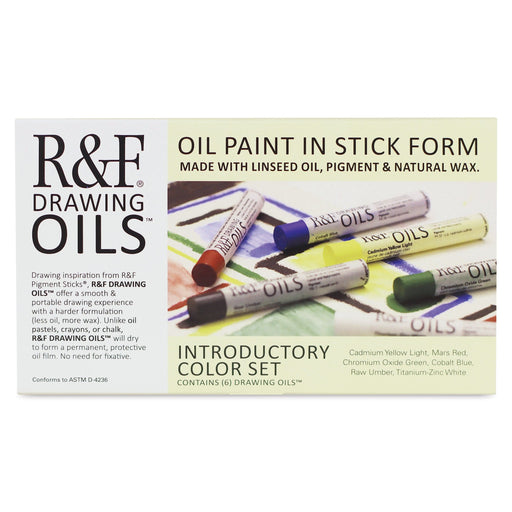 R&F Drawing Oils R&F 6 pc x 12ml colours R&F Drawing Oils Introductory Colour Set