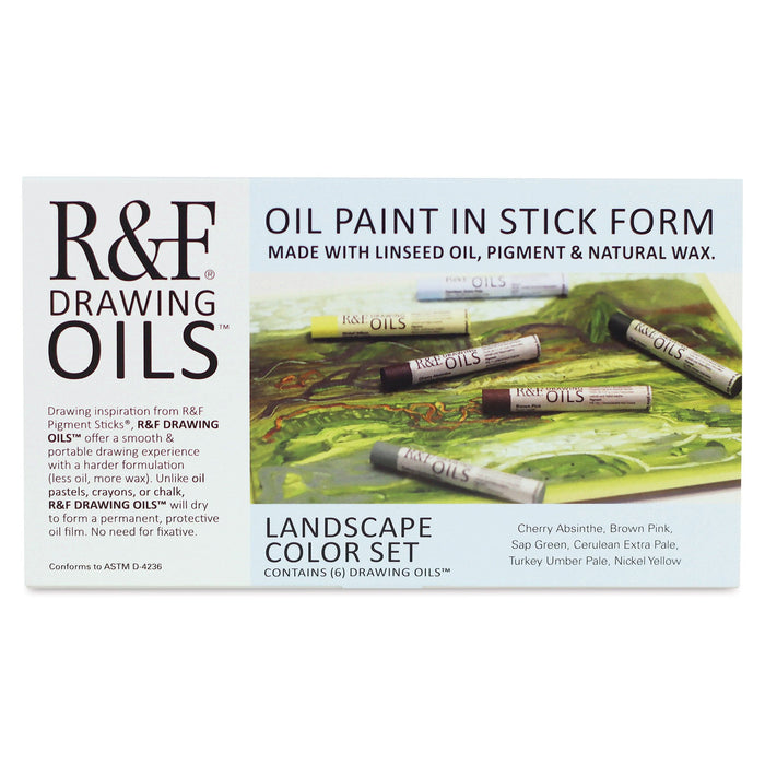 R&F Drawing Oils R&F 6 pc x 12ml colours R&F Drawing Oils Landscape Colour Set