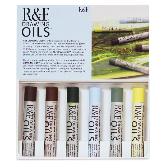 R&F Drawing Oils R&F 6 pc x 12ml colours R&F Drawing Oils Landscape Colour Set