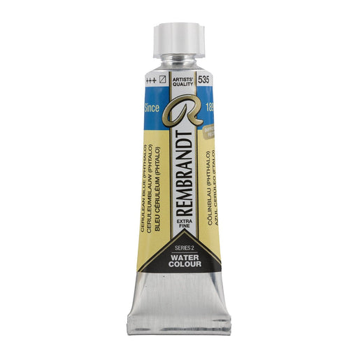 REMBRANDT WATERCOLOURS REMBRANDT WATERCOLOURS Rembrandt Watercolour 10ml - 535 - Cerulean Blue Phthalo