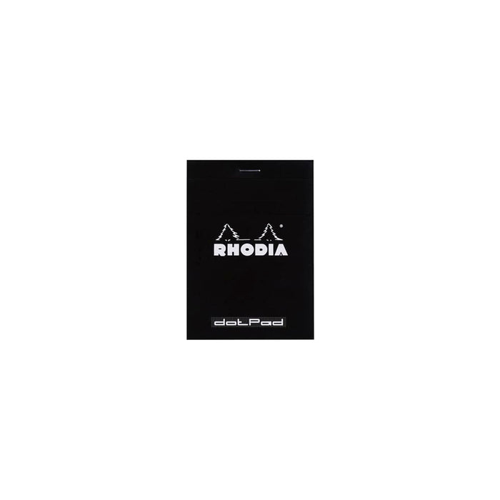 RHODIA Notepad Rhodia No. 12 Top Stapled Notepad Pocket Dot Grid Black