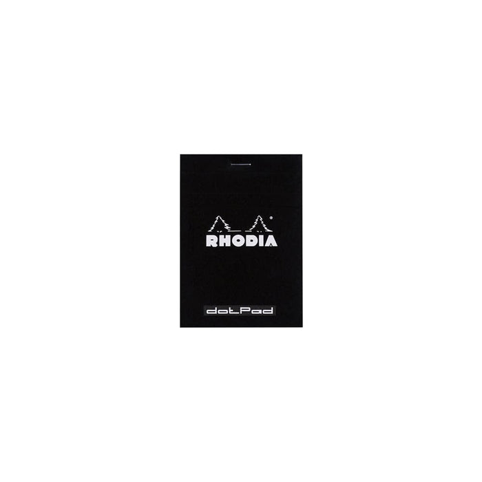 RHODIA Notepad Rhodia No. 12 Top Stapled Notepad Pocket Dot Grid Black