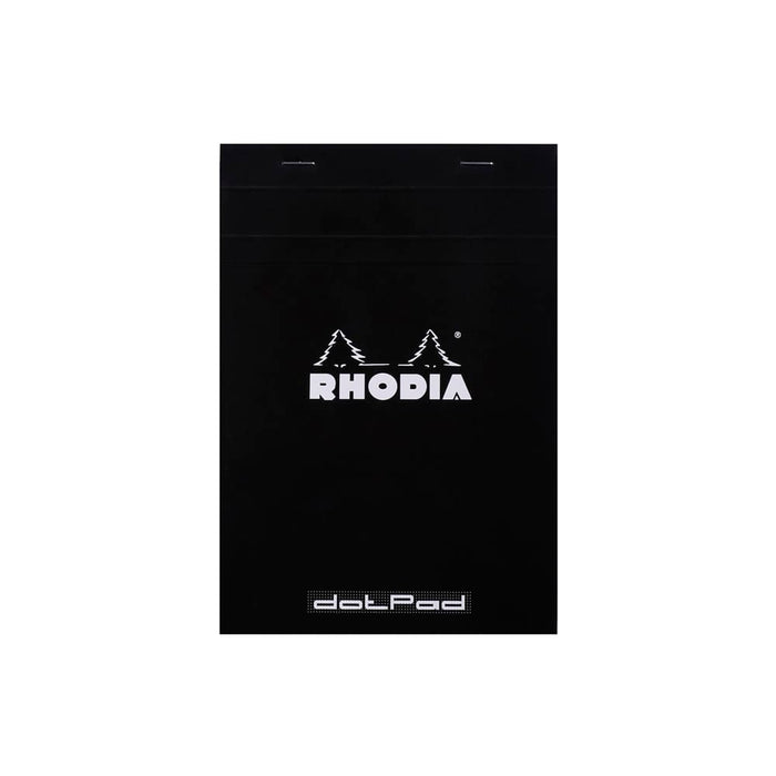 RHODIA Notepad Rhodia No. 16 Top Stapled Notepad A5 Dot Grid Black