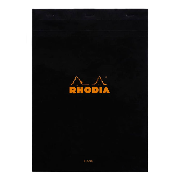 RHODIA Notepad Rhodia No. 18 Top Stapled Notepad A4 Blank Black