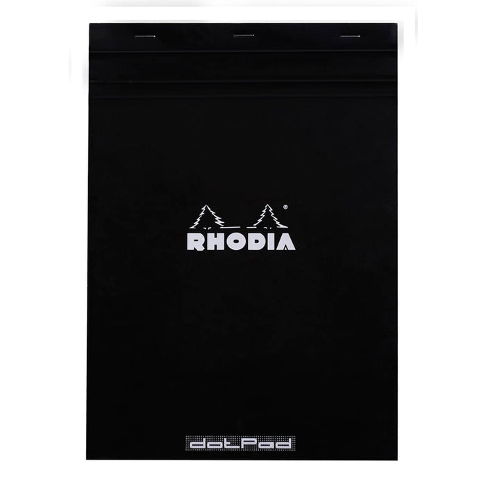 RHODIA Notepad Rhodia No. 18 Top Stapled Notepad A4 Dot Grid Black