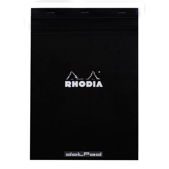 RHODIA Notepad Rhodia No. 18 Top Stapled Notepad A4 Dot Grid Black
