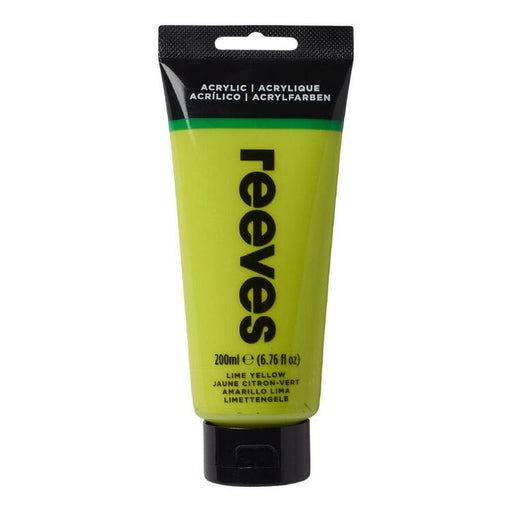 REEVES ACRYLICS NEW RVS Artists' Acrylic 200ml - Lime Yellow