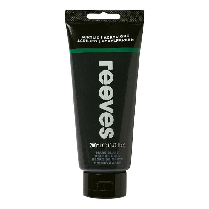 REEVES ACRYLICS NEW RVS Artists' Acrylic 200ml - Mars Black