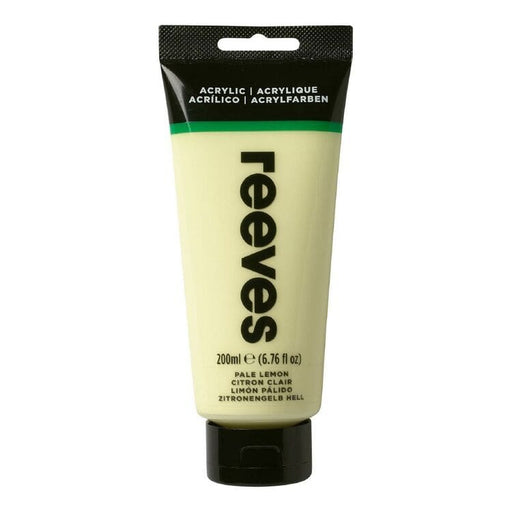 REEVES ACRYLICS NEW RVS Artists' Acrylic 200ml - Pale Lemon Yellow