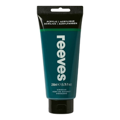 REEVES ACRYLICS NEW RVS Artists' Acrylic 200ml - Viridian Hue