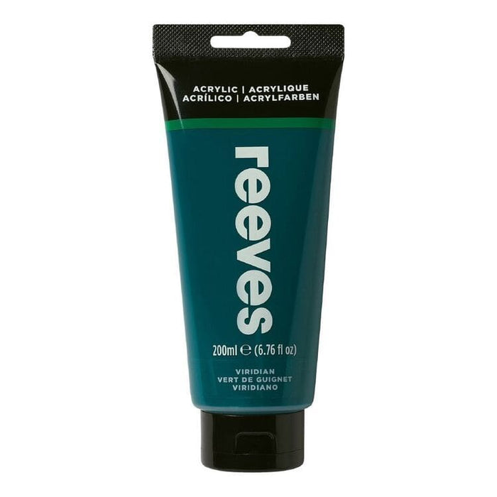 REEVES ACRYLICS NEW RVS Artists' Acrylic 200ml - Viridian Hue
