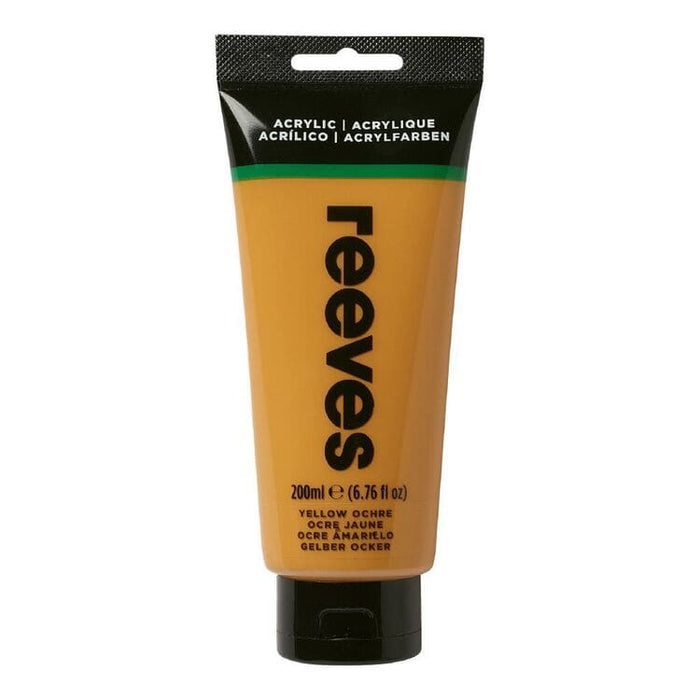 REEVES ACRYLICS NEW RVS Artists' Acrylic 200ml - Yellow Ochre