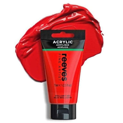 REEVES ACRYLICS REEVES ACRYLICS RVS Artists' Acrylic 75ml - Brilliant Red