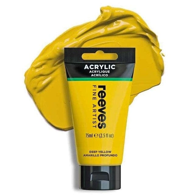 REEVES ACRYLICS REEVES ACRYLICS RVS Artists' Acrylic 75ml - Deep Yellow