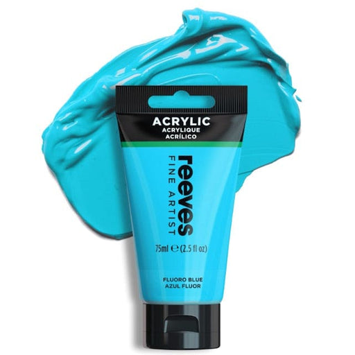 REEVES ACRYLICS REEVES ACRYLICS RVS Artists' Acrylic 75ml - Fluorescent Blue