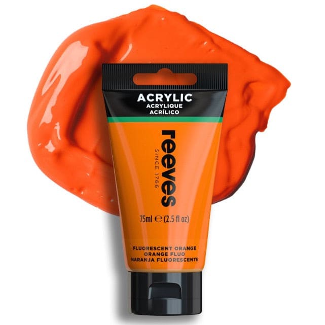 REEVES ACRYLICS REEVES ACRYLICS RVS Artists' Acrylic 75ml - Fluoro Orange