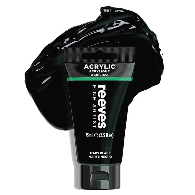 REEVES ACRYLICS REEVES ACRYLICS RVS Artists' Acrylic 75ml - Mars Black