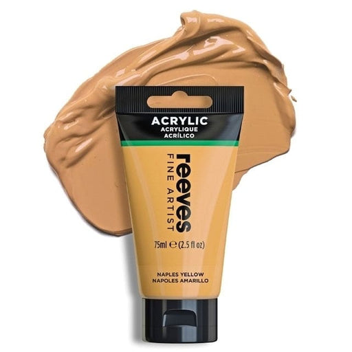 REEVES ACRYLICS REEVES ACRYLICS RVS Artists' Acrylic 75ml - Naples Yellow