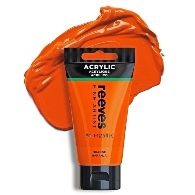 REEVES ACRYLICS REEVES ACRYLICS RVS Artists' Acrylic 75ml - Orange