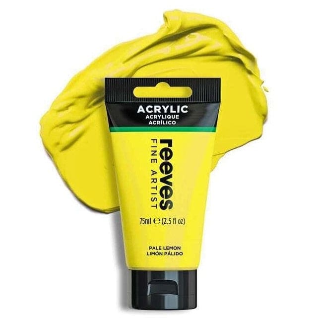 REEVES ACRYLICS REEVES ACRYLICS RVS Artists' Acrylic 75ml - Pale Lemon Yellow