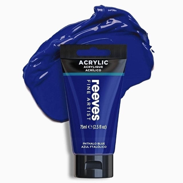 REEVES ACRYLICS REEVES ACRYLICS RVS Artists' Acrylic 75ml - Phthalo Blue