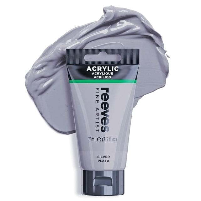 REEVES ACRYLICS REEVES ACRYLICS RVS Artists' Acrylic 75ml - Silver