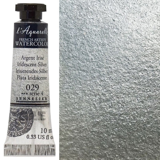 SENNELIER WATERCOLOURS SENNELIER WATERCOLOURS Sennelier Artist Watercolour 029 Iridescent Silver 10ml