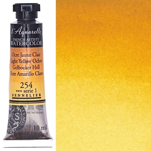 SENNELIER WATERCOLOURS SENNELIER WATERCOLOURS Sennelier Artist Watercolour 254 Light Yellow Ochre 10ml