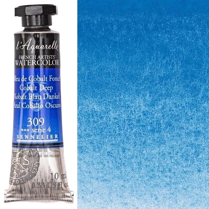 SENNELIER WATERCOLOURS SENNELIER WATERCOLOURS Sennelier Artist Watercolour 309 Cobalt Deep 10ml