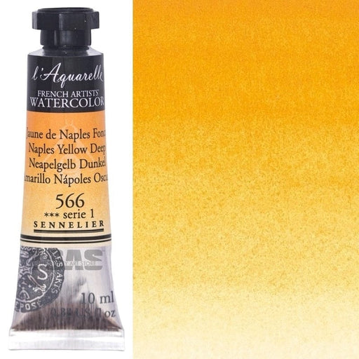 SENNELIER WATERCOLOURS SENNELIER WATERCOLOURS Sennelier Artist Watercolour 566 Naples Yellow Deep 10ml