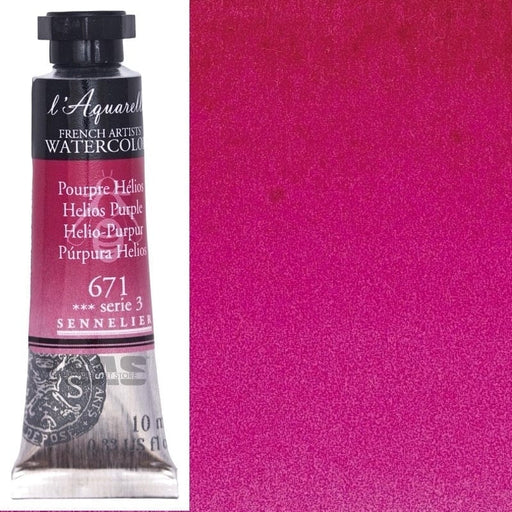 SENNELIER WATERCOLOURS SENNELIER WATERCOLOURS Sennelier Artist Watercolour 671 Helios Purple 10ml